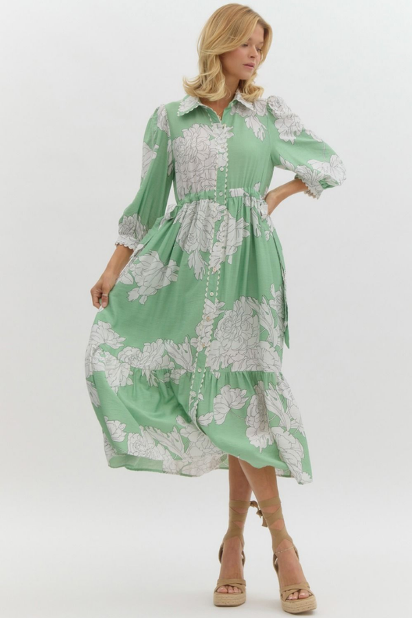 Zoe Floral Midi Dress