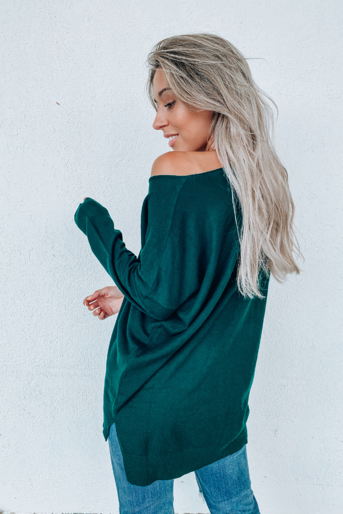 Dreamer Sweater in Hunter Green