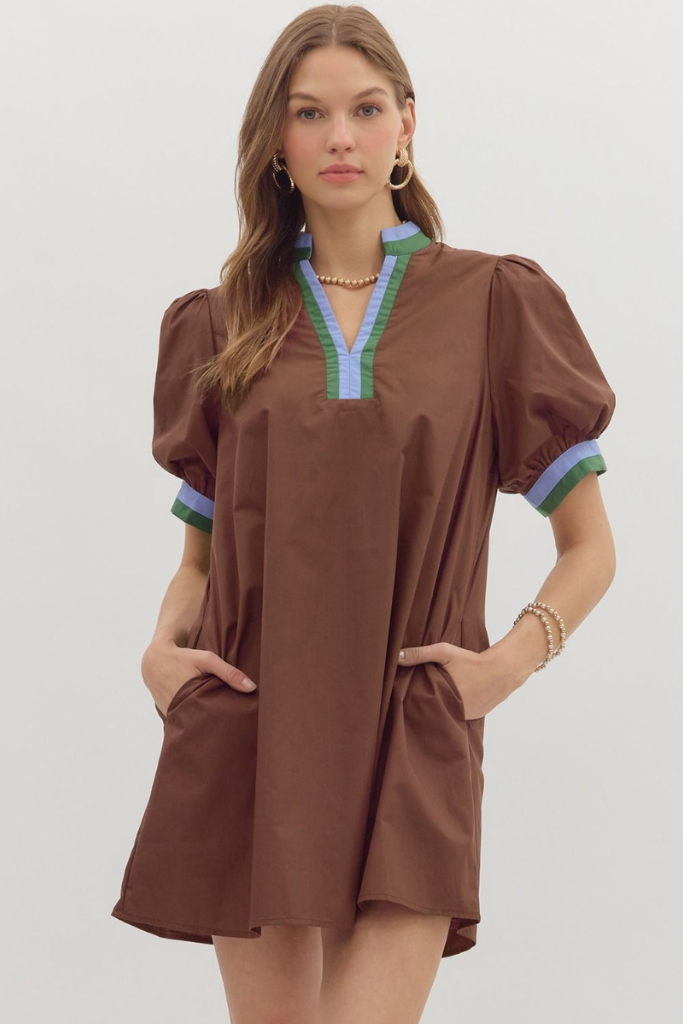 Camille Puff Sleeve Mini Dress