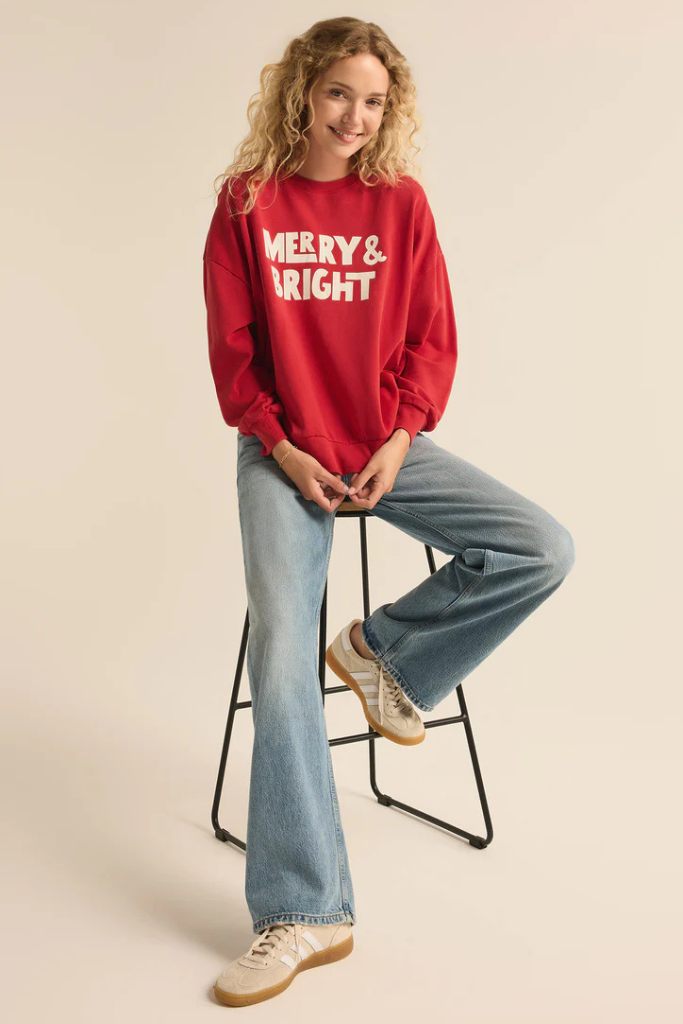 Merry And Bright Crewneck Sweatshirt By Z Supply