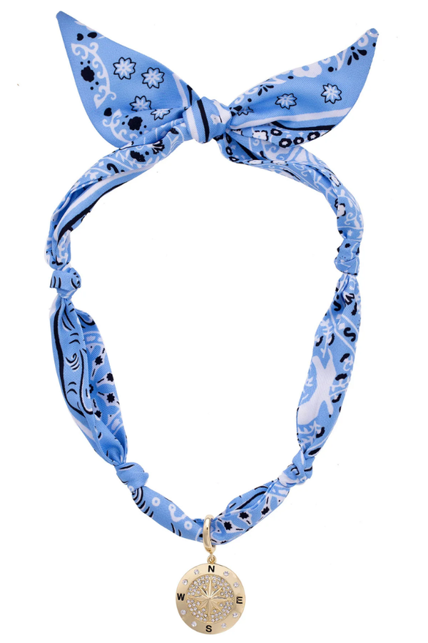 Calista Pave Compass Scarf Necklace