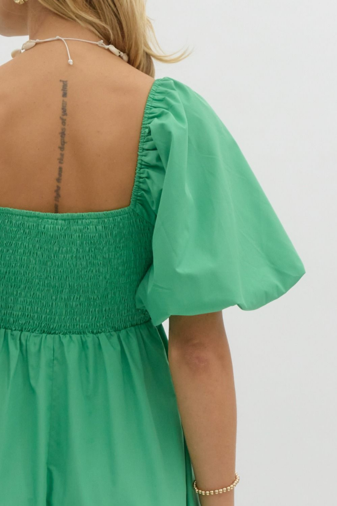 Lana Cut Out Midi Dress in Green