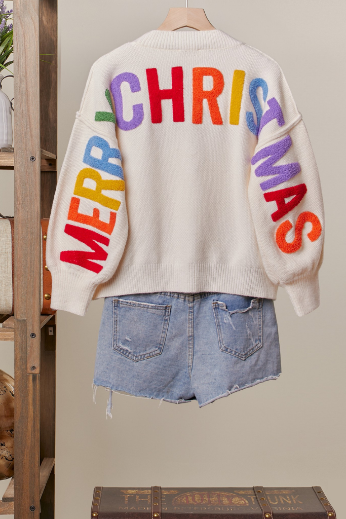 Merry Christmas Rainbow Sweater