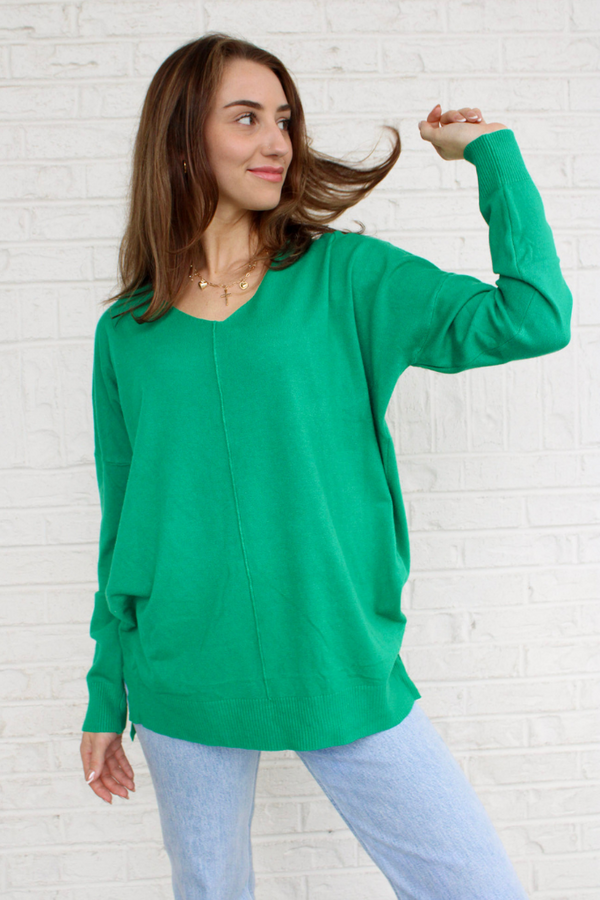 Dreamer Sweater in Kelly Green