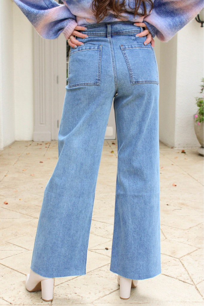 Sailor Wide Leg Jean in Denim