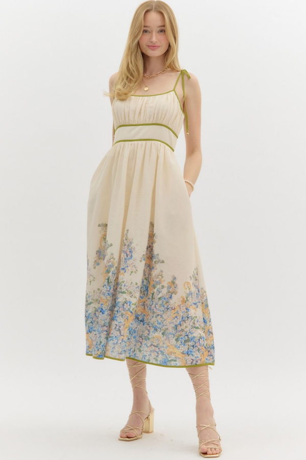 Perla Botanical Midi Dress