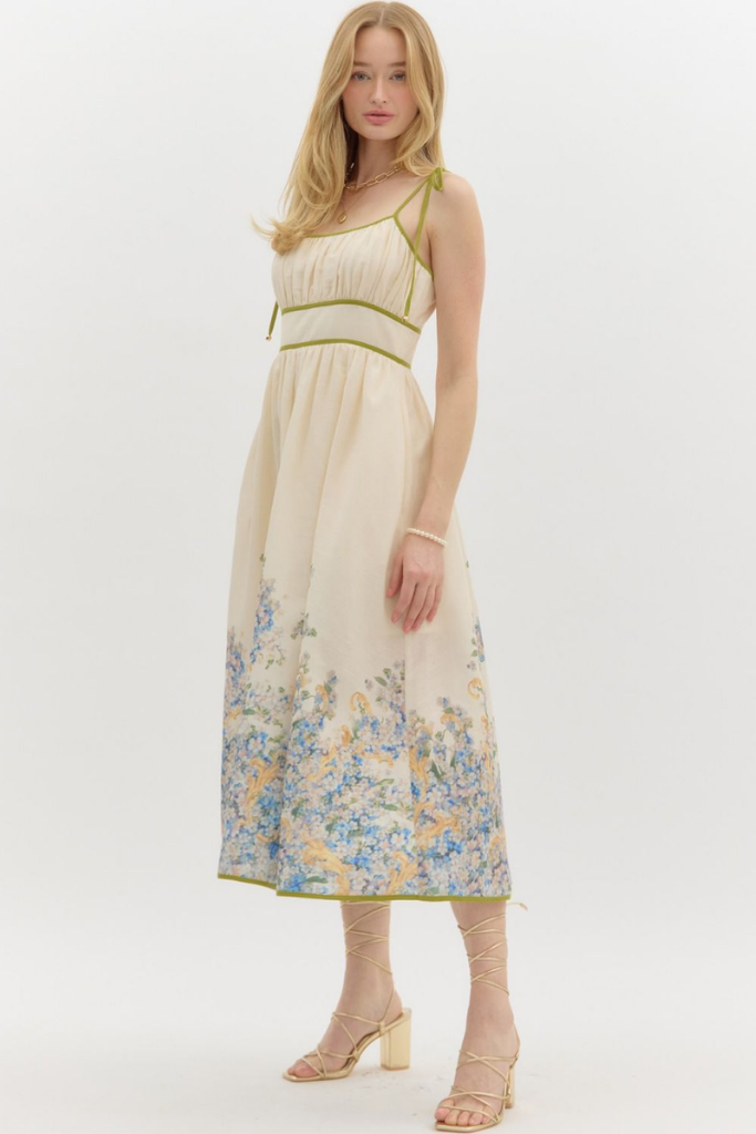 Perla Botanical Midi Dress