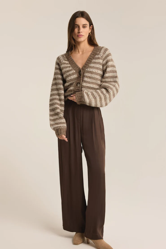 Este Metallic Stripe Cardigan by Z Supply