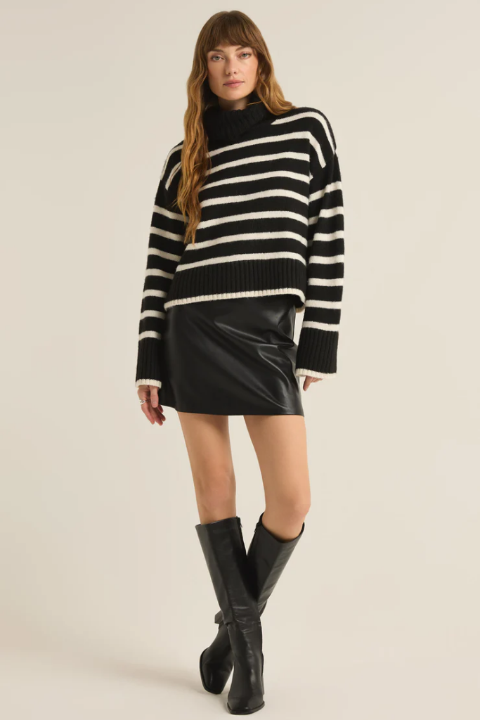 Josephine Stripe Turtleneck Sweater by Z Supply