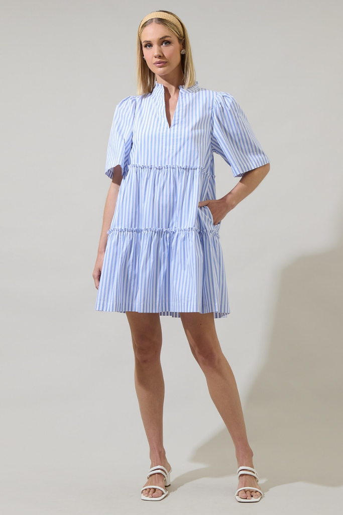 Boe Striped Shift Dress