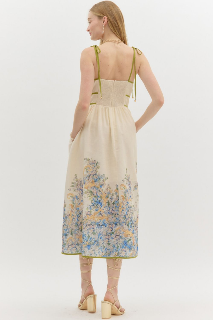 Perla Botanical Midi Dress