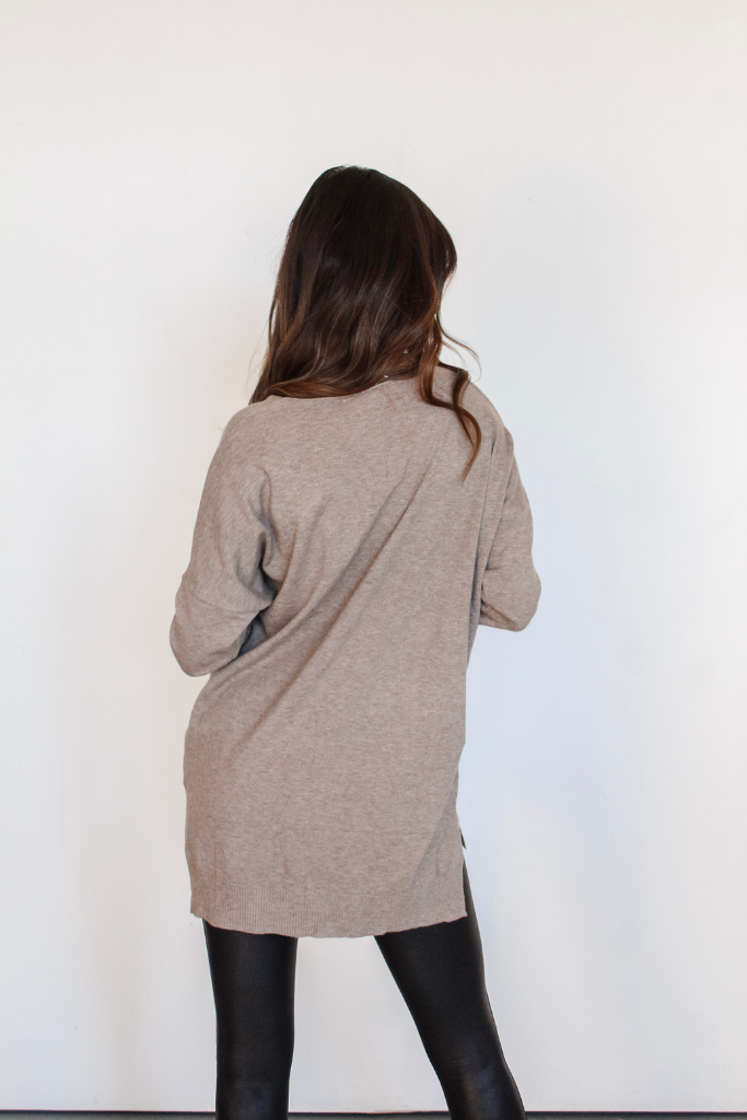 We're Dreaming Sweater in Heather Mocha