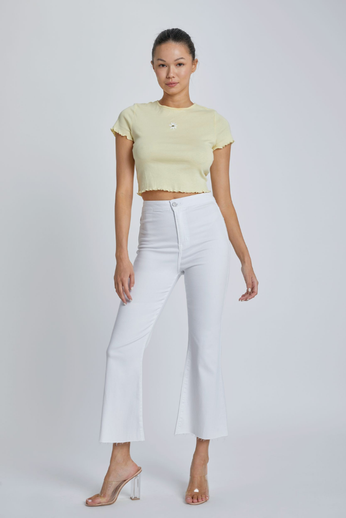 Blaire High Rise Crop Flare Jean