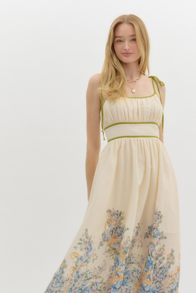 Perla Botanical Midi Dress
