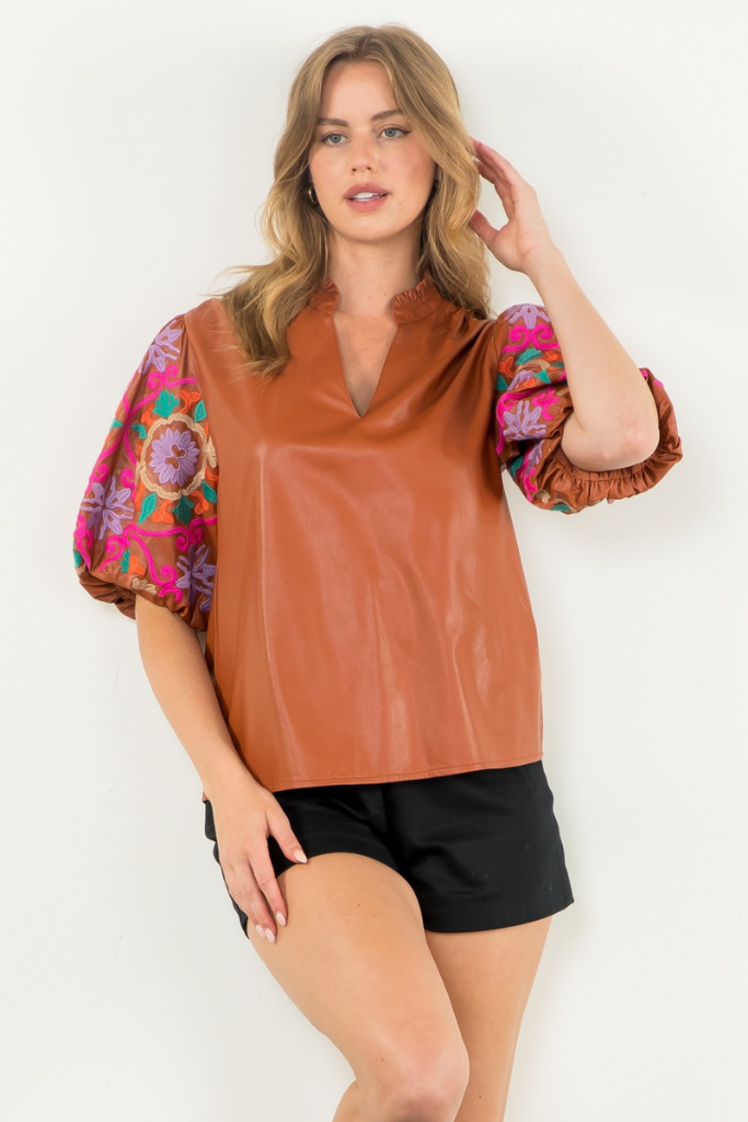 Daniella Floral Embroidered Top