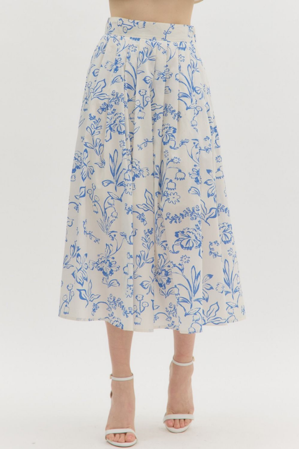 Serafina Floral Midi Skirt