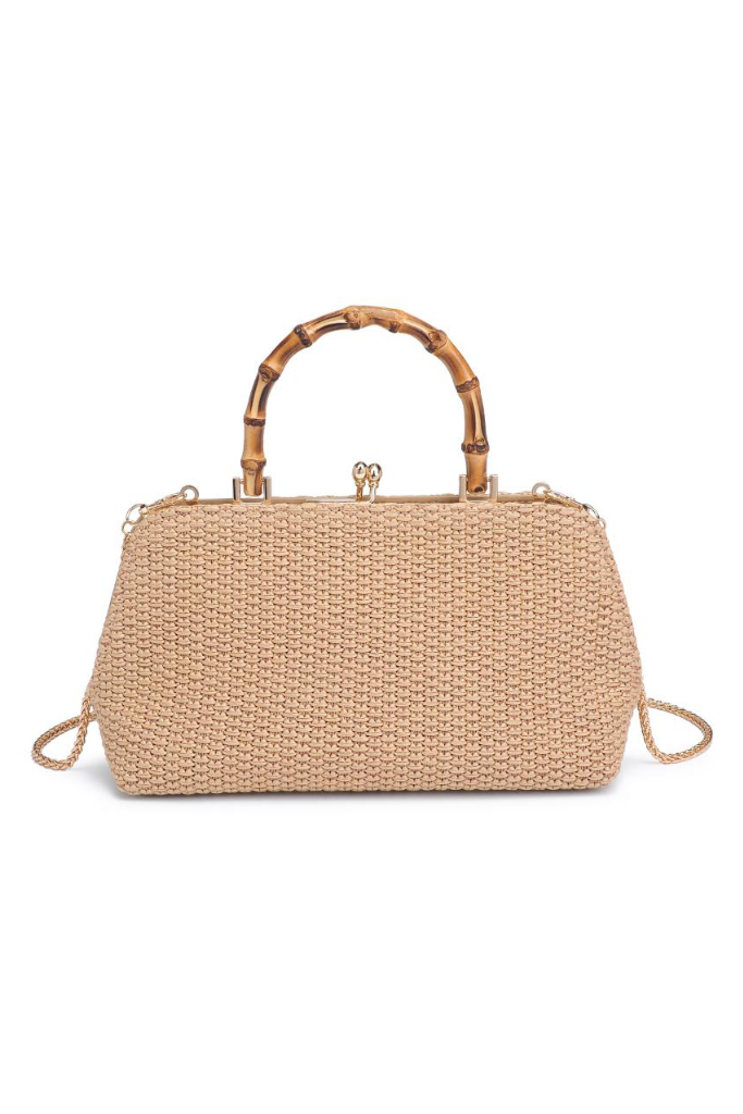 Lucy Straw Crossbody in Natural