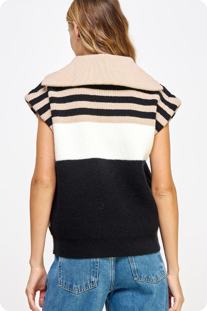 Presley Striped Sweater Vest