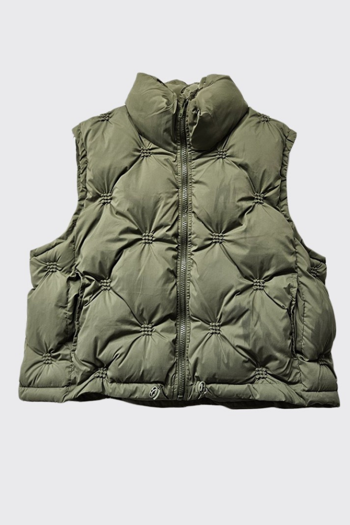 Sammy Quilted Puffer Vest in Olive