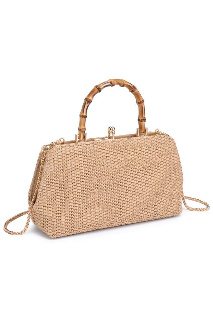 Lucy Straw Crossbody in Natural