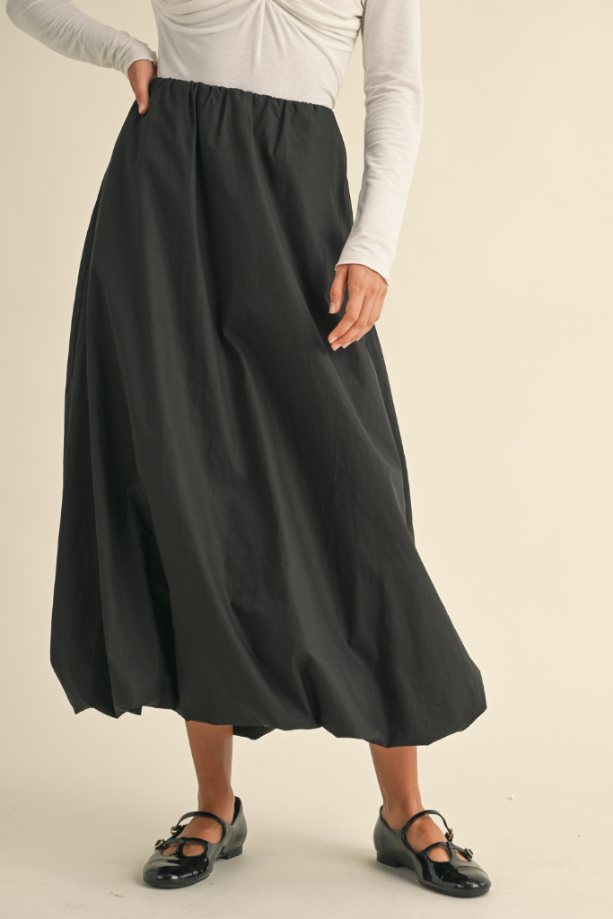 Parisian Nights Balloon Midi Skirt