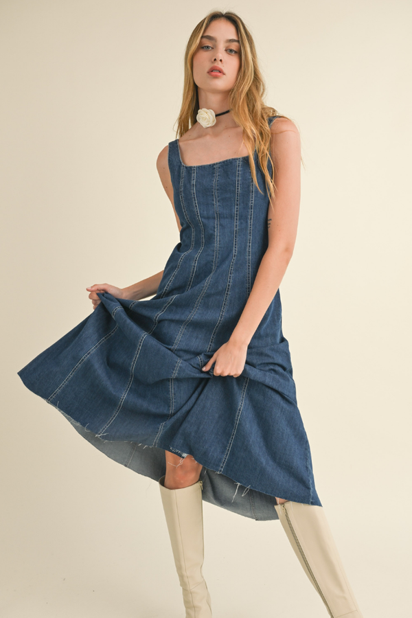 Kenna Denim Midi Dress