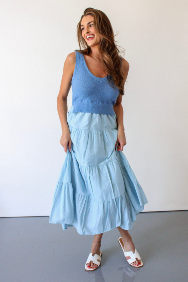 Aries Maxi Dress in Blue
