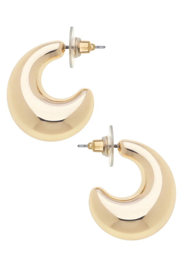 Icon Tapered Puff Hoop Earring