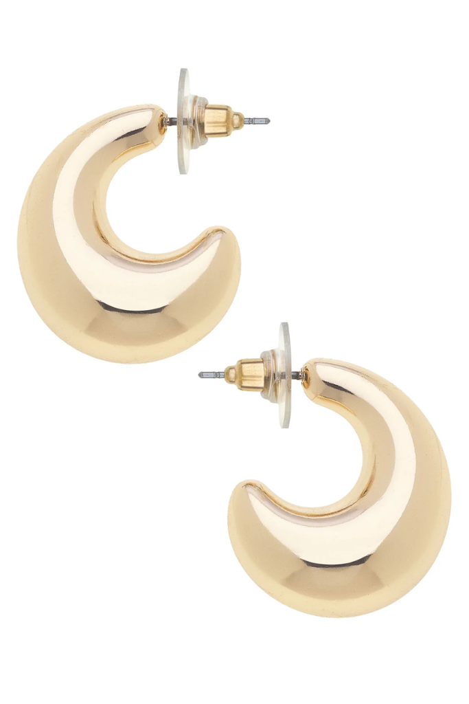 Icon Tapered Puff Hoop Earring