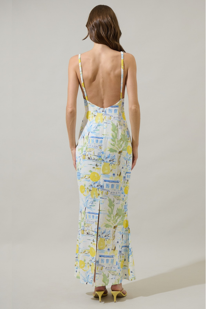 Bart Town Open Back Midi Dress