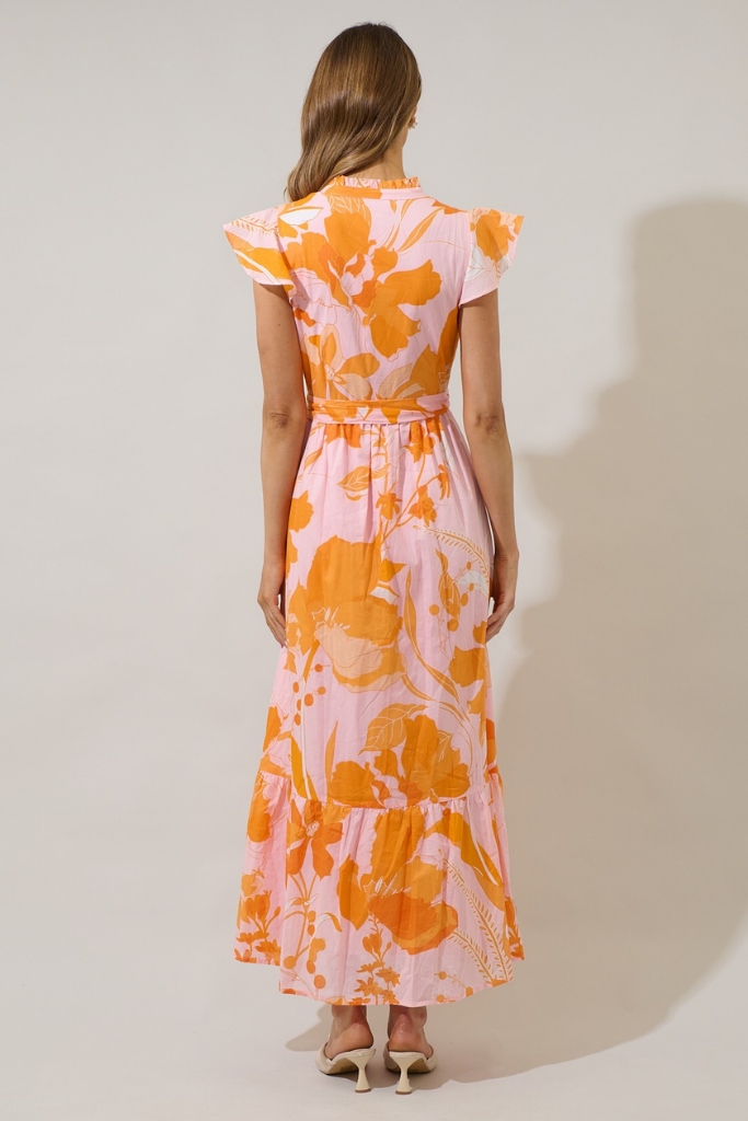 Lenira Floral Button Down Maxi Dress