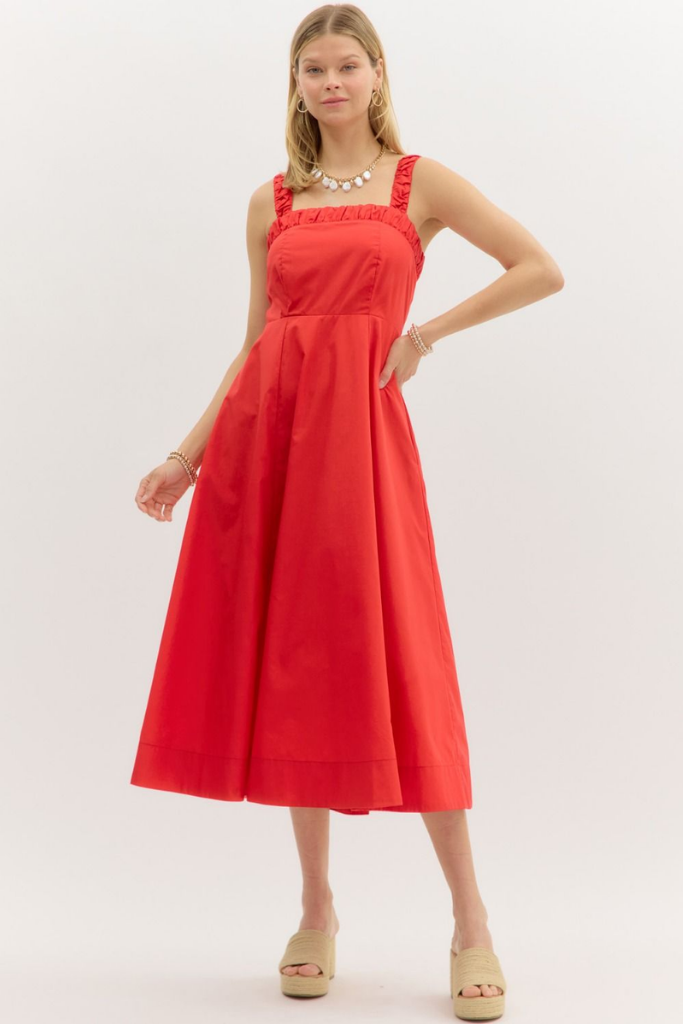 Ginny Bow Back Midi Dress
