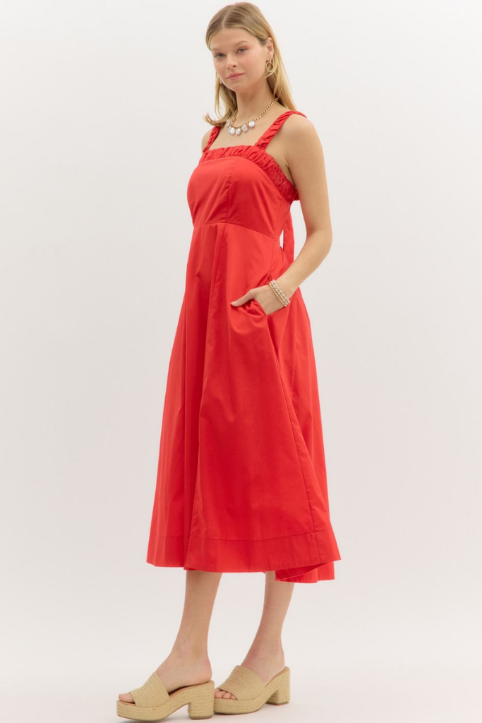 Ginny Bow Back Midi Dress
