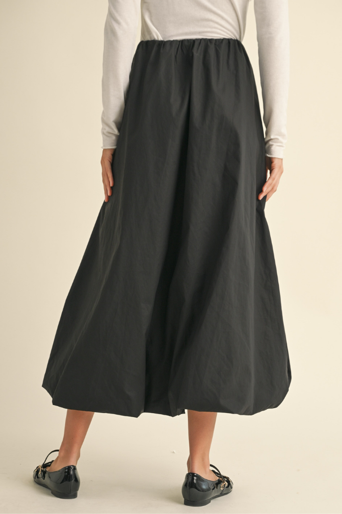 Parisian Nights Balloon Midi Skirt