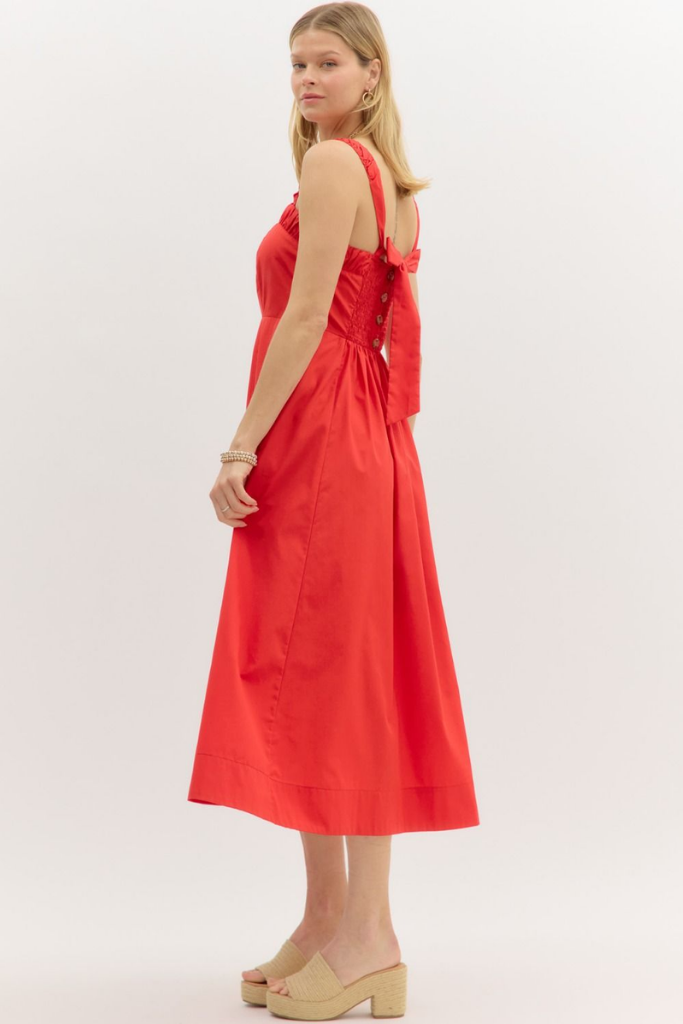 Ginny Bow Back Midi Dress