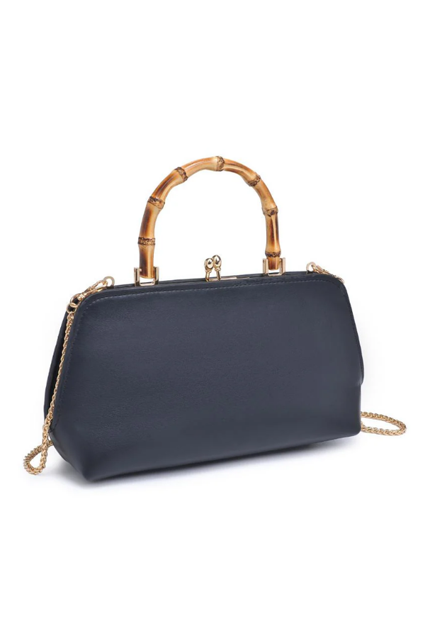 Lucy Leather Crossbody in Black