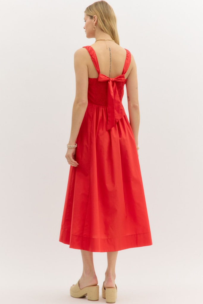 Ginny Bow Back Midi Dress