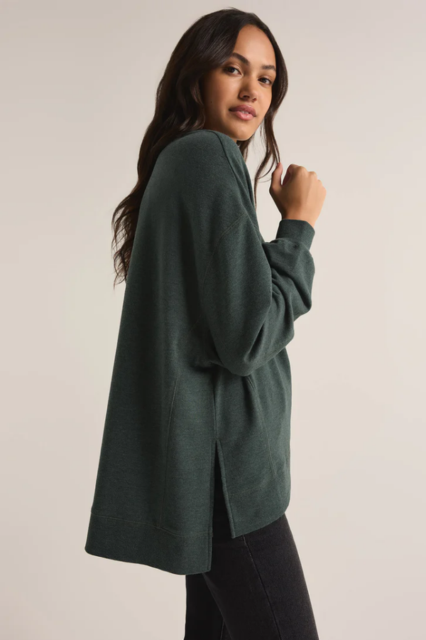 Modern Weekender Sweatshirt in Cyprus Green by Z Supply