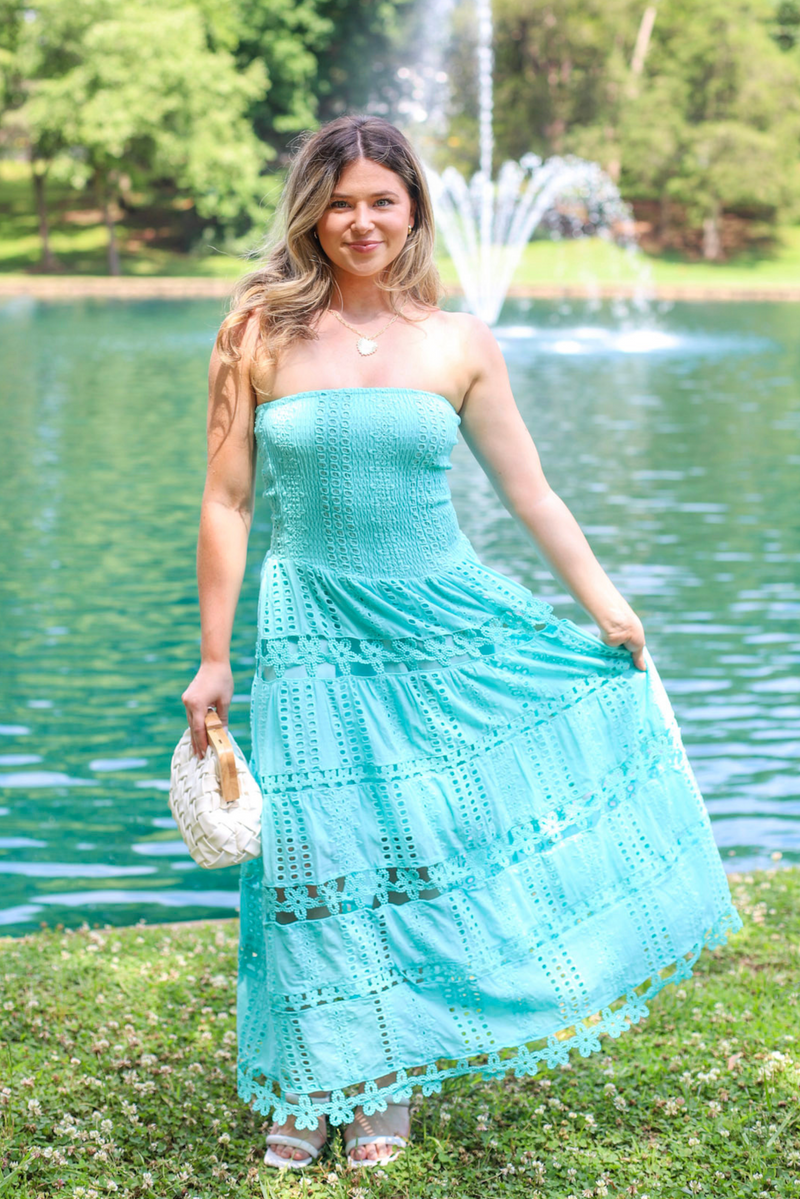 Safe Haven Midi Dress in Tiffany Blue