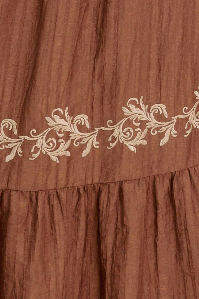 Eliza Embroiderd Maxi Skirt