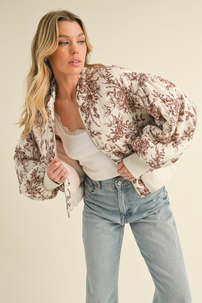 Collins Floral Bomber Jacket