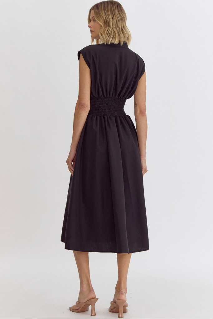 Daphne Front Zip Midi Dress