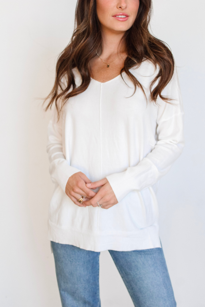 We're Dreaming Sweater in Off White