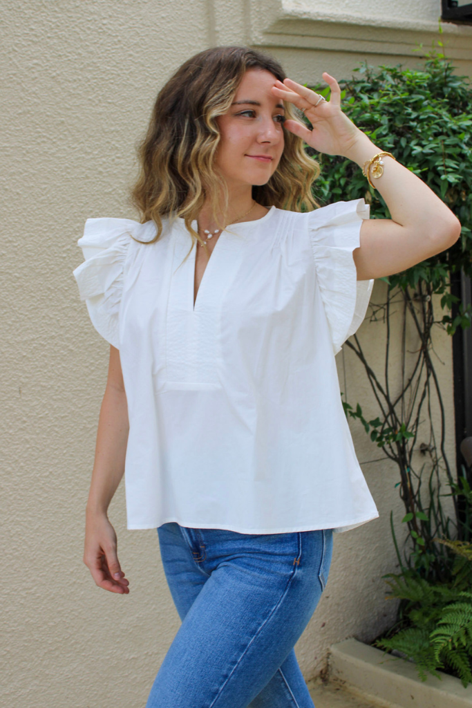 Magnolia Flutter Sleeve Top