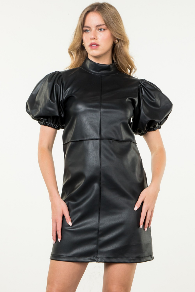 Your End Game Pleather Mini Dress