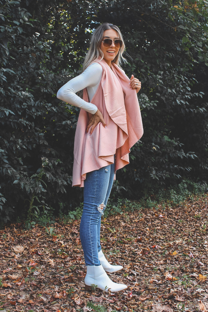 Perfect Shawl Vest in Blush