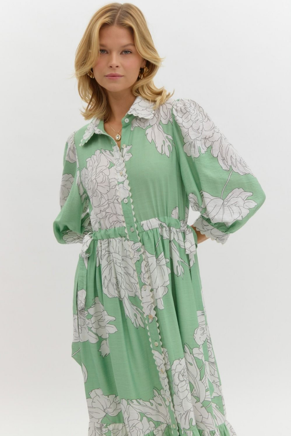 Zoe Floral Midi Dress