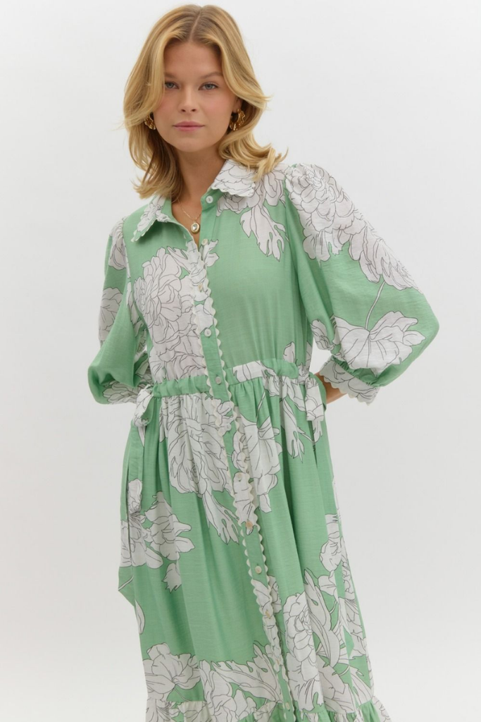 Zoe Floral Midi Dress