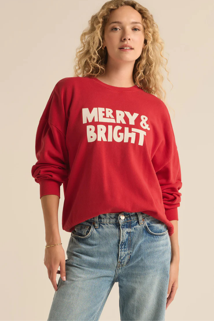 Merry And Bright Crewneck Sweatshirt By Z Supply