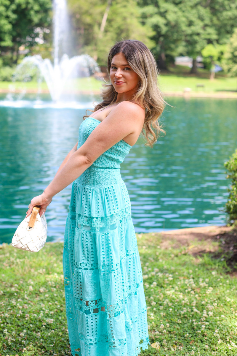 Safe Haven Midi Dress in Tiffany Blue